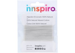 Innspiro Cordon en coton ciré blanc 1,5 mm, 5 m