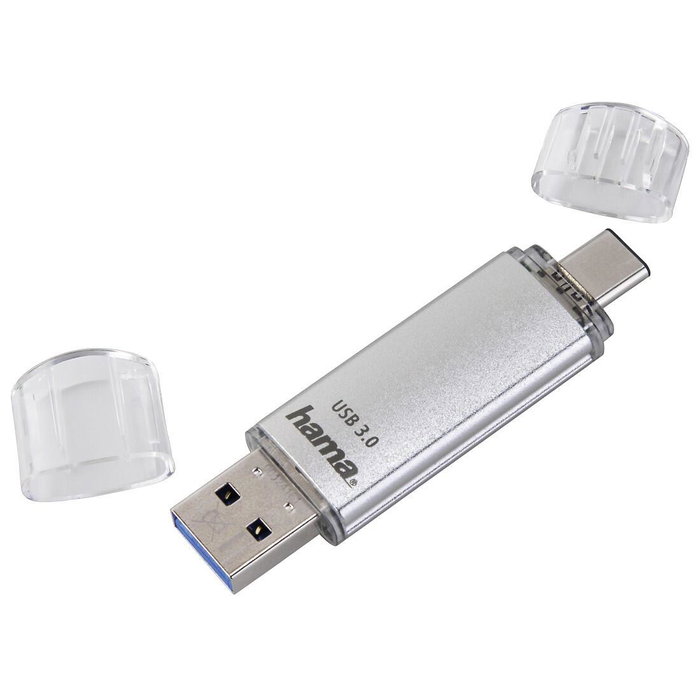 Hama C-Laeta 64 Go USB-C USB-A Argent