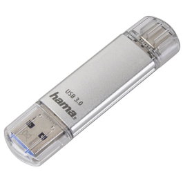 Hama C-Laeta 64 Go USB-C USB-A Argent
