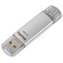 Hama C-Laeta 64 Go USB-C USB-A Argent