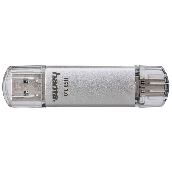 Hama C-Laeta 64 Go USB-C USB-A Argent