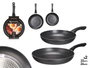 Kinvara Set de 2 Poêles en Aluminium Noir 26,5 x 45 x 8,5 cm (22,5 x 4,3 cm et 26,4 x 4,7 cm) Compatible Induction (Set de 6)