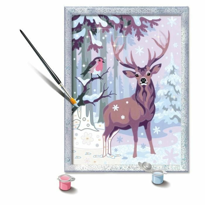 Ravensburger CreArt Kids Kit de peinture par numéros Cerf romantique 18x24 cm