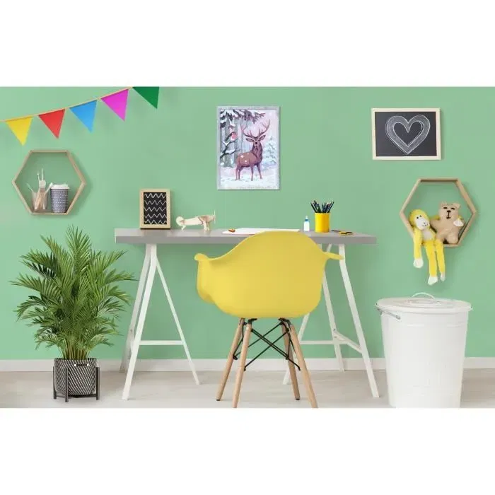Ravensburger CreArt - Kit de Peinture par Numéros pour Enfants dès 9 ans, Tableau Cerf Romantique 18x24cm avec Cadre et Pinceau, Réf. 25831