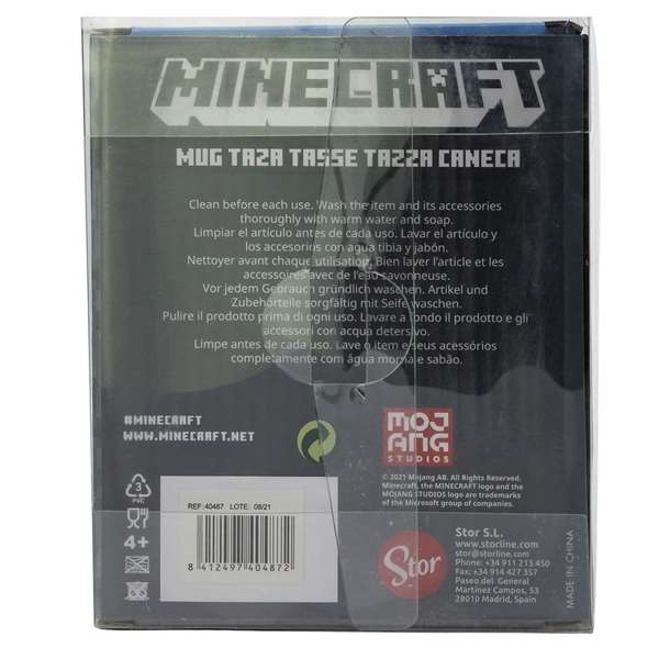 Stor Mug Minecraft Visage Creeper 3D 445 ml