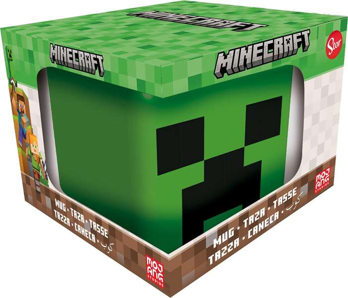 Stor Mug Minecraft Visage Creeper 3D 445 ml