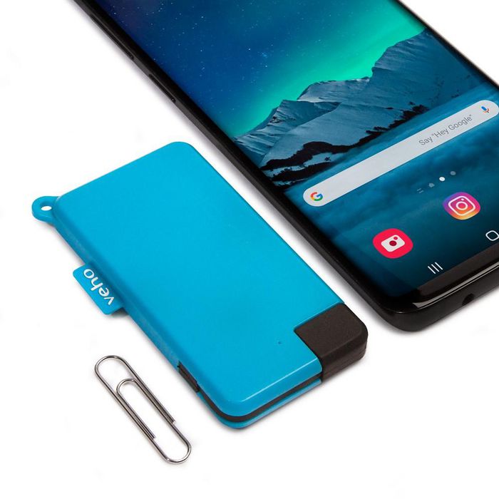 Veho Pebble Pokket Power Bank Portable 1000mAh avec USB-C - Bleu Veho Pebble Pokket Power Bank Portable 1000mAh avec USB-C - Bleu