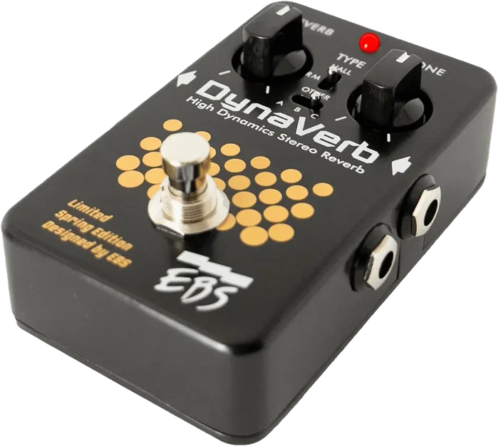 EBS Pedal Fx Bass Dynaverb Limited Spring Edition - Pédale de réverbération stéréo pour basse avec effets Spring, Gated et Reverse