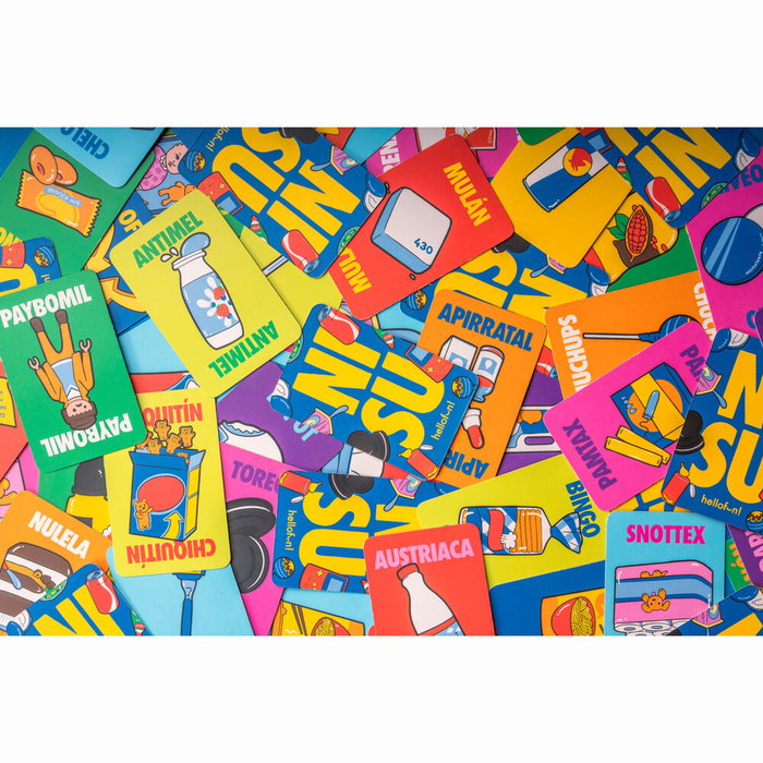 HELLOFUN! Juego Nisu - Jeu de cartes en espagnol pour 3 à 8 joueurs (+8 ans) - Rapidité, chaos et rires - 56 cartes