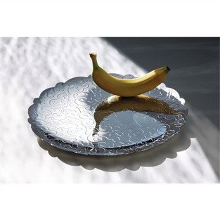 Alessi MW07 DRESSED - Plateau rond en acier inoxydable 18/10 35 cm - Design Marcel Wanders