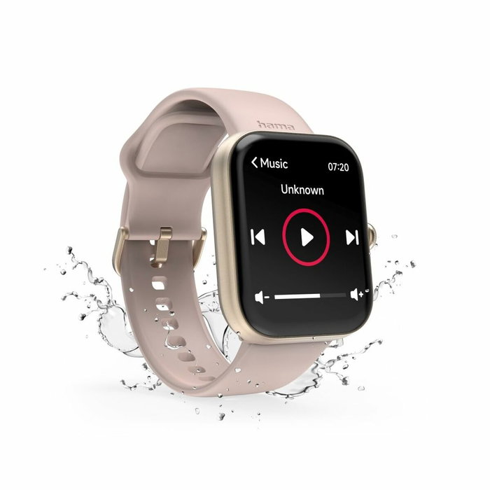 Montre intelligente Hama 00178615 FIT WATCH 5000 Rose Rose Or 1,65"