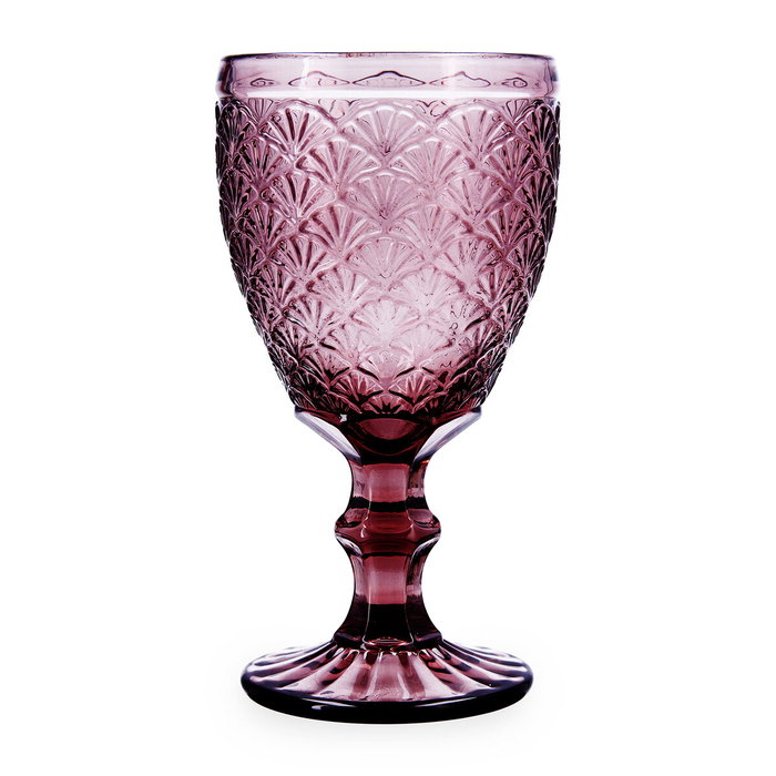 Bidasoa Verre Rose Moon 35 cL (6 Unités) - Verre à vin avec relief rose