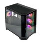 L-link Nova RGB Boîtier PC Gaming ATX avec Verre Trempé et 4 Ventilateurs RGB