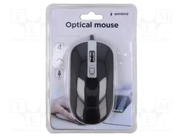 GEMBIRD Souris optique filaire avec sélecteur DPI - Noir et Argent