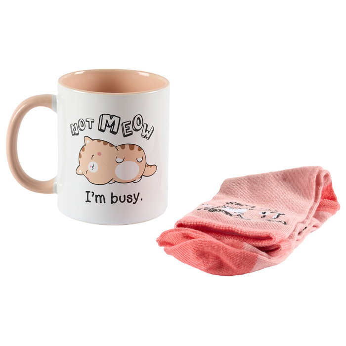 The Concept Factory Ensemble Tasse et Chaussettes Kawaii avec Modèles Assortis