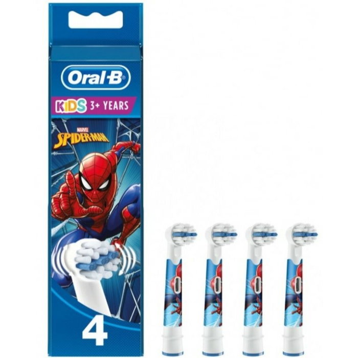 Oral-B Brossettes de rechange Kids Spiderman pour enfants dès 3 ans, pack de 4 Oral-B Brossettes de rechange Kids Spiderman pour enfants dès 3 ans, pack de 4