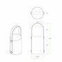 Galix Lanterne portative rechargeable USB - Bambou/Plastique - 4 LED WRGB - Blanc