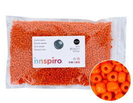Innspiro Perles de Rocaille en Verre Orange Opaque 3,8 mm 500g