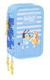 Safta Plumier Triple 37 Pcs Bluey "Let's Play" - Trousse scolaire avec accessoires - Dimensions 12,5x19,5x5,5 cm