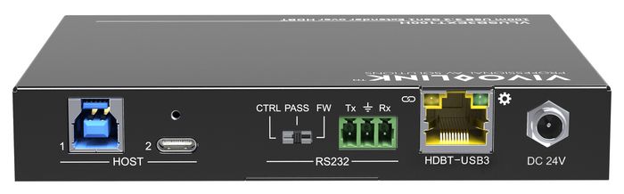 Vivolink VLUSB3EXT100D Hôte Extendeur USB 3.2 Gen1 sur HDBaseT 3.0 - 4 Ports USB jusqu'à 100m via Câble Réseau pour Périphériques USB 3.0