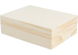 Innspiro Boîte rectangulaire en pin massif et placage 16x12x5cm