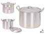 KINVARA Marmite en aluminium 24 cm 8 L Plata, lot de 2
