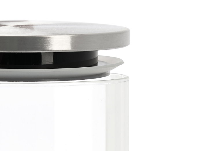 Vivalto Pot en verre borosilicate rond 1,8L avec couvercle en acier 10x26cm (Set de 12)