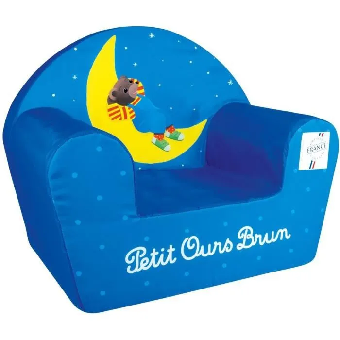 Fun House Fauteuil club enfant en mousse Petit Ours Brun - Dimensions 52 x 33 x 42 cm - Pour enfants de 2 ans et plus