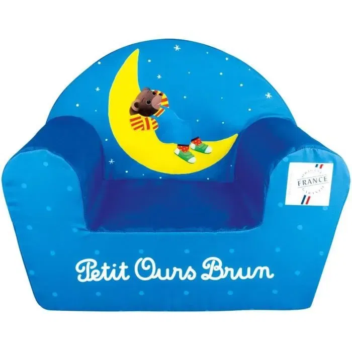 Fun House Fauteuil club enfant en mousse Petit Ours Brun - Dimensions 52 x 33 x 42 cm - Pour enfants de 2 ans et plus
