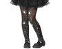 Bas Halloween Enfants - Bas Noirs avec Araignées et Toiles d'Araignée Blanches - Accessoire de Déguisement pour Fille