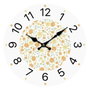 Horloge Murale Versa Bois Fleurs 4 x 30 x 30 cm