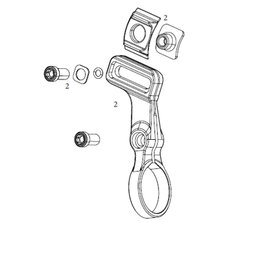 Sram Mando de changement électronique AXS POD avec collier de serrage droit noir
