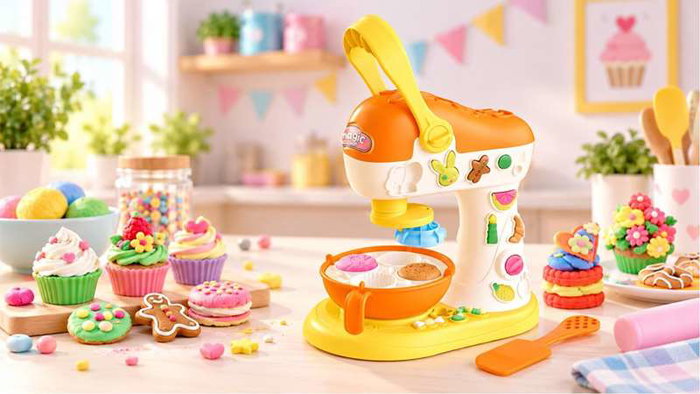 Jugatoys - pequeñ@sartistas Jeu de pâte à modeler batidora et 23 accessoires
