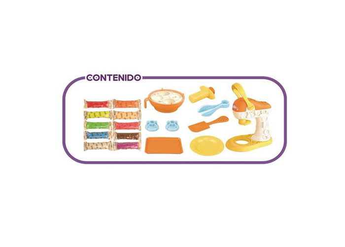 Jugatoys - pequeñ@sartistas Jeu de pâte à modeler batidora et 23 accessoires