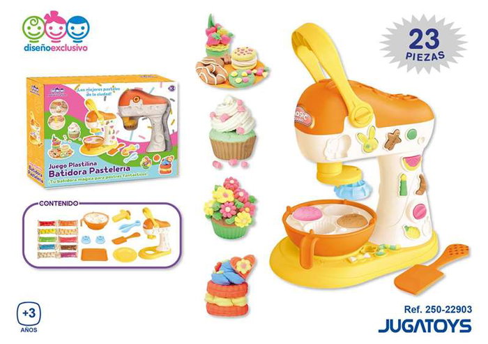 Jugatoys - pequeñ@sartistas Jeu de pâte à modeler batidora et 23 accessoires