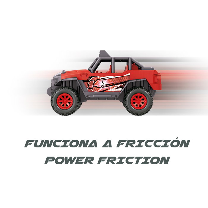 TACHAN Todoterreno 4x4 à l'échelle 1:18 avec lumières et sons - Jouet pour enfants de +3 ans