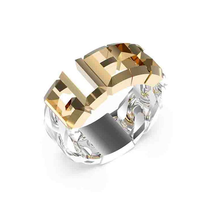 Bague Femme Guess JUMR03206JWYGST62 22 Argenté Doré