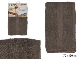 Berilo Toalle éponge 80% coton 20% polyester 70x130 cm Gris (Set de 12)