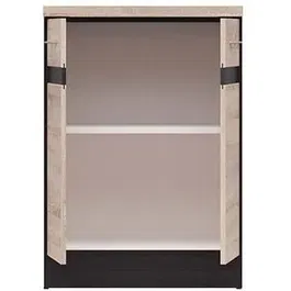 Junona Meuble bas de cuisine 60 cm 2 portes avec plan de travail en chêne Sonoma - Dimensions L 60 x H 86 x P 60 cm