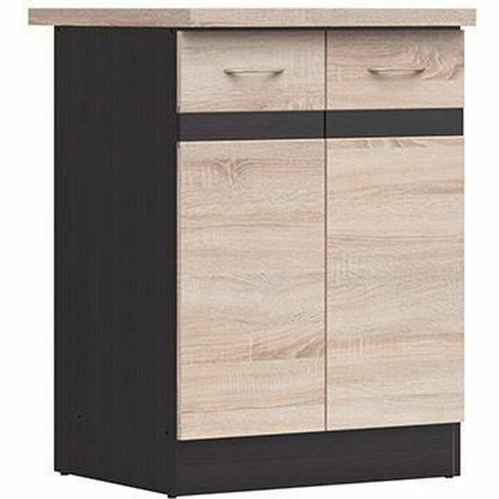JUNONA Meuble bas de cuisine 60 cm - 2 Portes - Chêne sonoma JUNONA Meuble bas de cuisine 60 cm - 2 Portes - Chêne sonoma