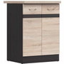 JUNONA Meuble bas de cuisine 60 cm - 2 Portes - Chêne sonoma