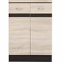 JUNONA Meuble bas de cuisine 60 cm - 2 Portes - Chêne sonoma