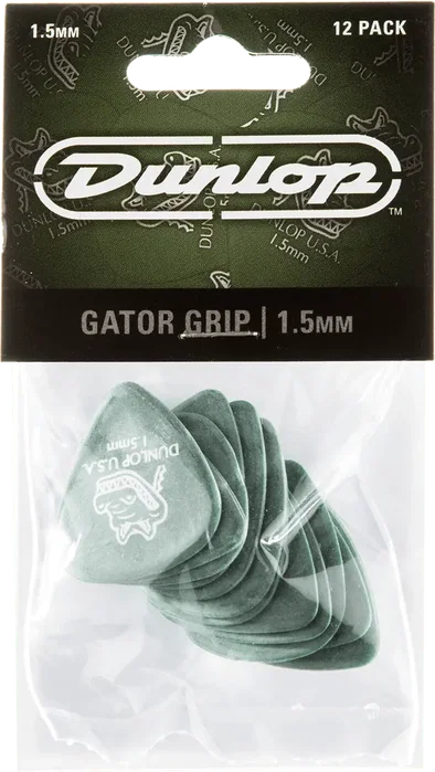 Dunlop Pack de 12 Médiators Gator Grip 1,50 mm