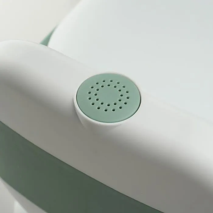 Thermobaby - Mini toilette d'apprentissage pour enfant - Vert sauge - Confortable avec bruit de chasse d'eau, couvercle et cuvette amovible