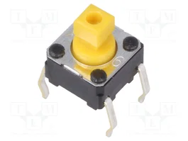 Aratas (Formerly Omron Components) B3F-1052 Microcommutateur TACT SPST-NO Jaune