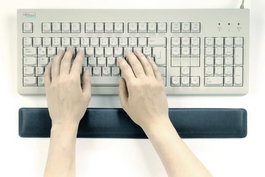 Durable Support poignets avec gel ergonomique, coussin textile antidérapant pour clavier PC, pour un travail plus agréable