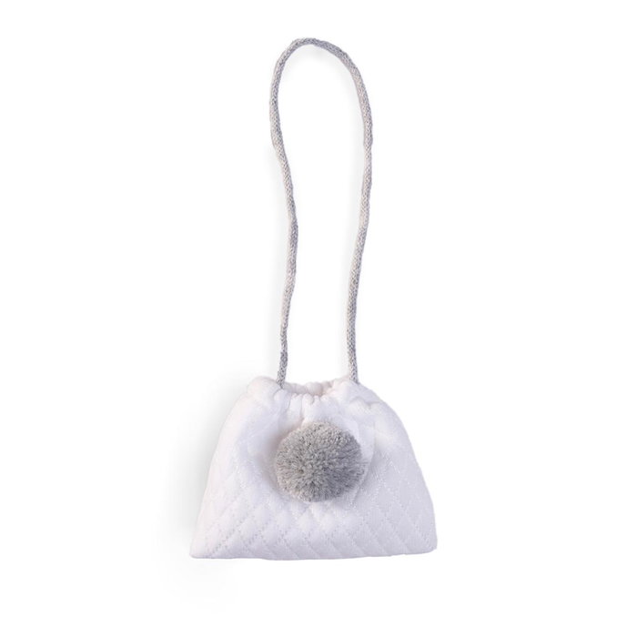 Antonio Juan Poupée Bella Vêtue d'une Robe à Rayures, Accessoires Chic (Sac à Pompon, Écharpe, Casquette) - Poupée Mannequin, Jeu d'Imitation Enfant 3 Ans et Plus, Réf. 28328