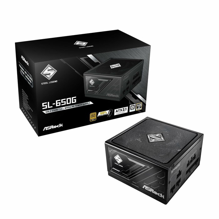 Bloc d’Alimentation ASRock 90-UXS065-GFEAAA 650 W 80 Plus Gold Bloc d’Alimentation ASRock 90-UXS065-GFEAAA 650 W 80 Plus Gold