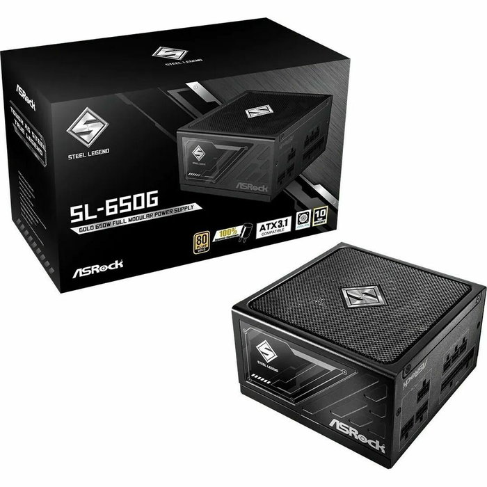 Bloc d’Alimentation ASRock 90-UXS065-GFEAAA 650 W 80 Plus Gold Bloc d’Alimentation ASRock 90-UXS065-GFEAAA 650 W 80 Plus Gold