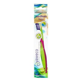 YAWECO Brosse à dents Nylon Medium - Biologique, Recyclable, Soin Buccal, Hygiène Quotidienne